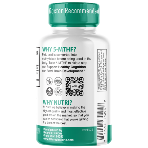 Nutri Methylfolate (5-MTHF) 1 mg – 120 Count