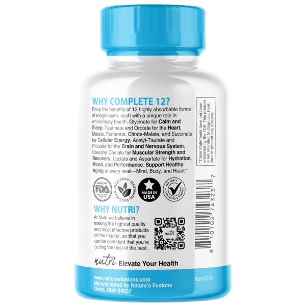 Nutri Magnesium Complete 12 Complex 420 mg – 120 Count