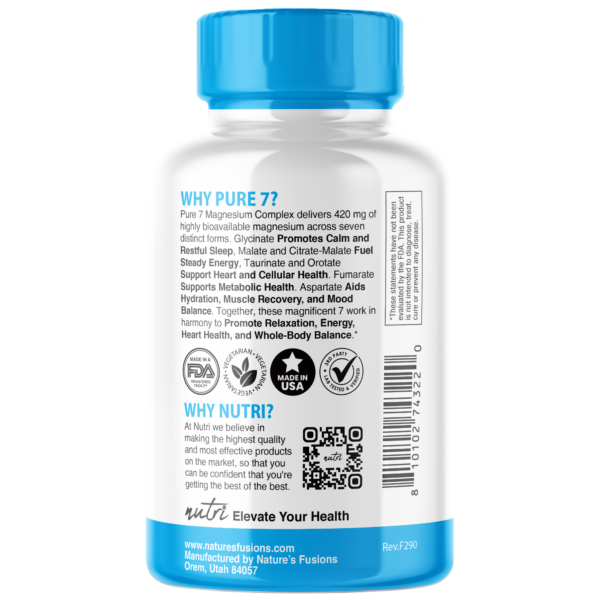 Nutri Magnesium Pure 7 Complex 420 mg – 120 Count