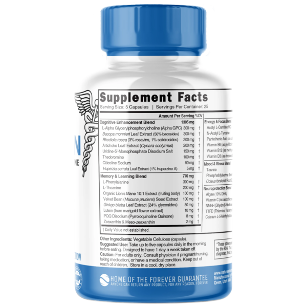 Nutri Apex Brain Caffeine Free 3410 mg – 125 Count