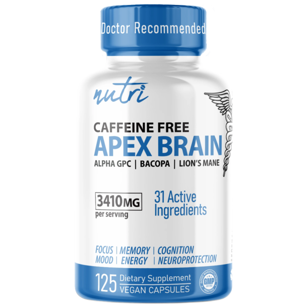 Nutri Apex Brain Caffeine Free 3410 mg – 125 Count