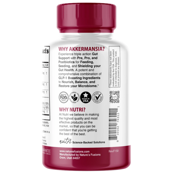 Nutri Akkermansia GLP-1 1 Billion AFU – 60 Count