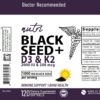 Nutri D3 & K2 Black Seed Oil 1000 mg Softgels – 120 Count
