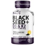 Nutri D3 & K2 Black Seed Oil 1000 mg Softgels – 120 Count