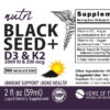 Nutri D3 & K2 Black Seed Oil 900 mg Tincture – 2 fl oz