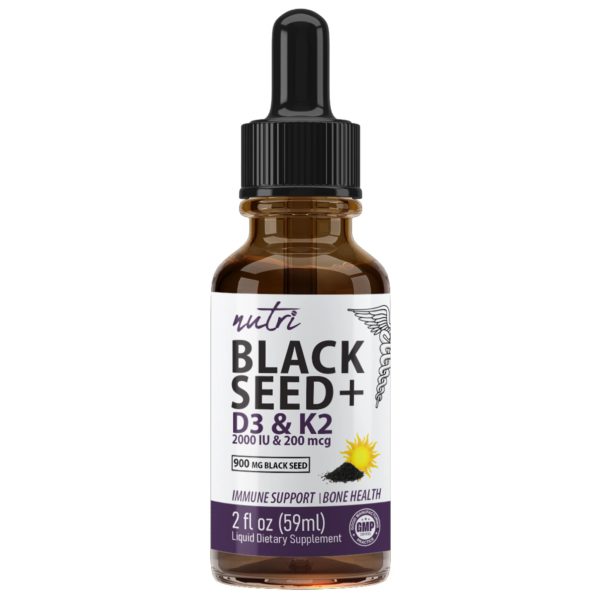 Nutri D3 & K2 Black Seed Oil 900 mg Tincture – 2 fl oz