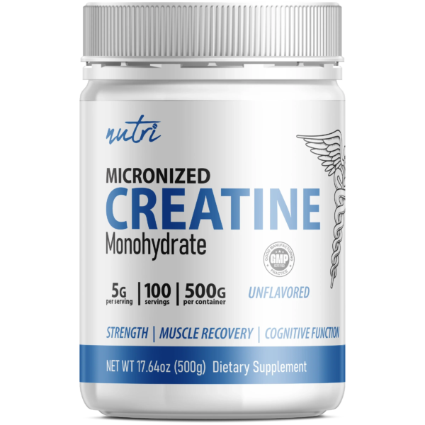 Nutri Creatine 5000 mg Unflavored Powder – 500 g Tub