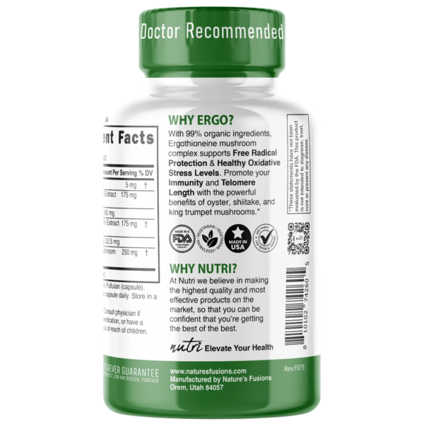 Nutri Ergothioneine Mushroom Complex 5/600 mg – 60 Count