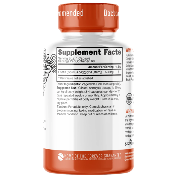 Nutri Fisetin 500 mg – 60 Count