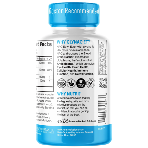 Nutri GlyNACET 100 mg 1050/100 mg – 60 Count