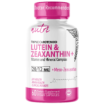 Nutri Lutein, Zeaxanthin & Mesozeaxanthin Vision Complex with Zinc 20/12 mg – 60 Count