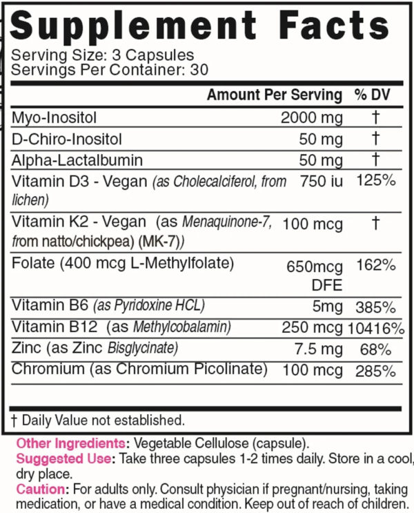Nutri Myo & D-Chiro Inositol Plus Complex 2050 mg – 90 Count