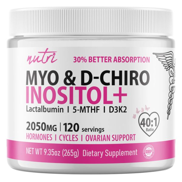 Nutri Myo & D-Chiro Inositol Plus Complex 2050 mg Unflavored Powder – 265 g Tub