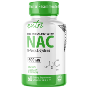 Nutri NAC (N-Acetyl L-Cysteine) 600 mg – 60 Count