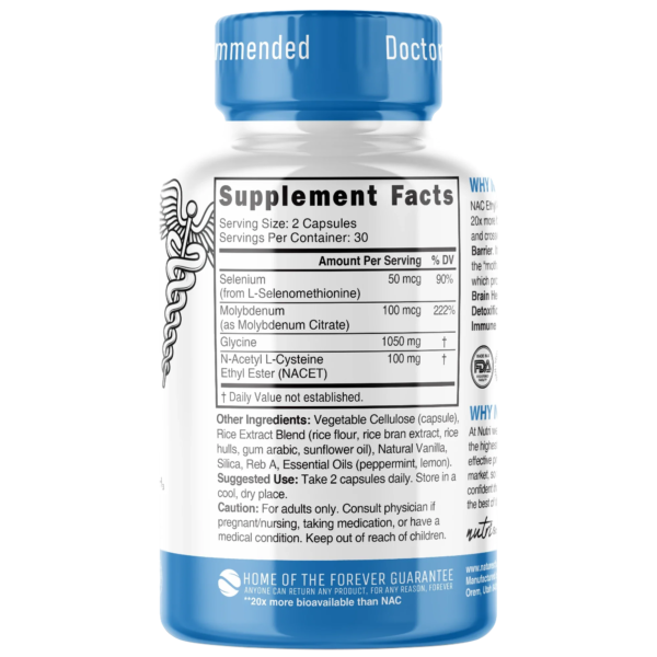 Nutri Neuro-NAC 100 mg (NACET) 1050/100 mg – 60 Count