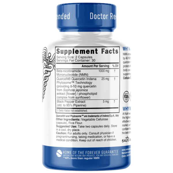 Nutri NMN 1000 mg Max Strength (Nicotinamide Mononucleotide) – 60 Count