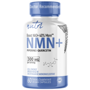 Nutri NMN 300 mg (Nicotinamide Mononucleotide) with Quercefit & Black Pepper – 60 Count