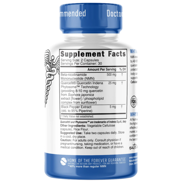 Nutri NMN 500 mg Extra Strength (Nicotinamide Mononucleotide) – 60 Count