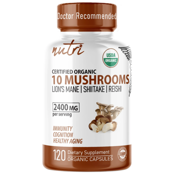 Nutri 10 Mushroom Organic 2400 mg – 120 Count