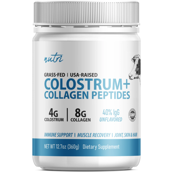 Nutri Colostrum + Collagen 4/8 g Unflavored Powder – 360 g Tub
