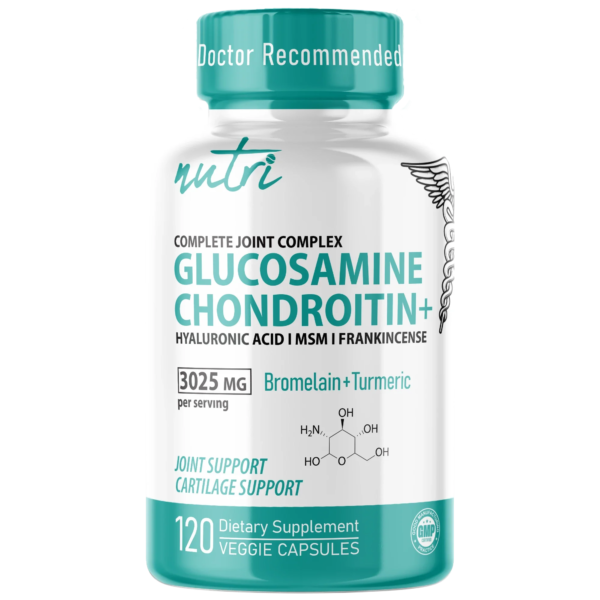 Nutri Glucosamine Chondroitin Complete Joint Complex w/ MSM+ 3025 mg – 120 Count