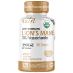 Nutri Lion’s Mane Extract 1900 mg – 120 Count – Organic
