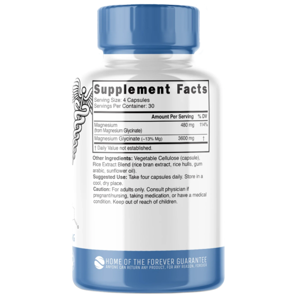 Nutri Magnesium Glycinate (High Absorption) 480 mg – 120 Count