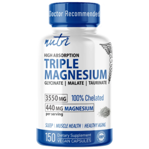 Nutri Triple Magnesium (Glycinate, Malate, Taurinate) 440 mg – 150 Count
