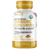 Nutri Turmeric Curcumin+ with Ginger, Piperine & Turmeric Oil 1350 mg – 90 Count – Organic