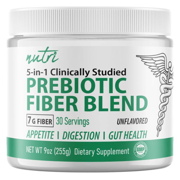 Nutri Prebiotic Fiber Complex 7 g Unflavored Powder – 255 g Tub