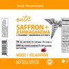 Nutri Saffron + Ashwagandha Complex with L-Theanine & Magnesium Glycinate – 60 Count