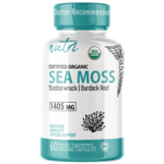 Nutri Sea Moss with Bladderwrack, Burdock & Black Pepper 1405 mg – 60 Count – Organic