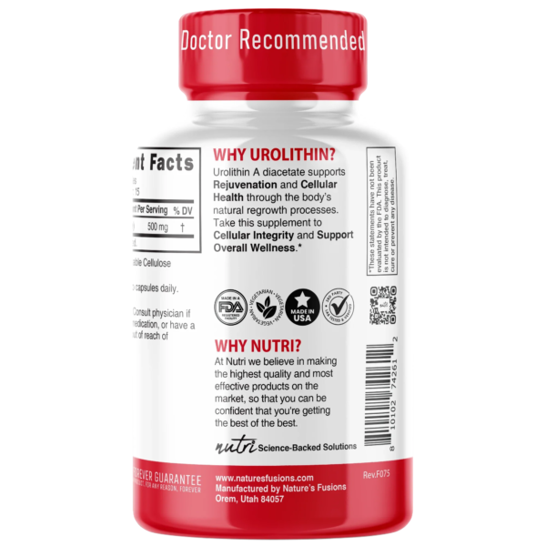 Nutri Urolithin A (3,8 Diacetate) 500 mg – 30 Count